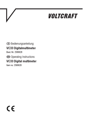 VOLTCRAFT 2589628 Bedienungsanleitung