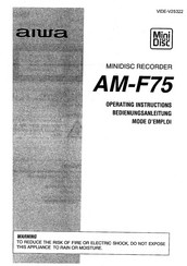 Aiwa AM-F75 Bedienungsanleitung