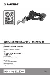 Parkside PASA 20-Li C2 Originalbetriebsanleitung