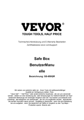 VEVOR SS-650QR Bedienungsanleitung