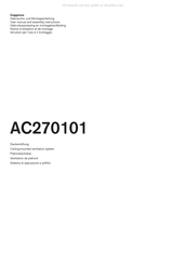 Gaggenau AC270101 Gebrauchs- Und Montageanleitung