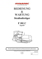 Dynapac F 181 C Bedienungsanleitung