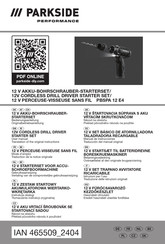 Parkside Performance PBSPA 12 E4 Bedienungsanleitung Und Originalbetriebsanleitung