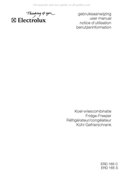 Electrolux ERD 165 C Benutzerinformation