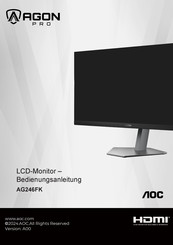 Aoc AGON PRO AG246FK Bedienungsanleitung