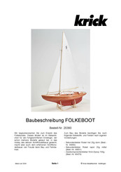 Krick Modelltechnik FOLKEBOOT Beschreibung