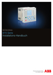 ABB Relion 615 Serie Installations-Handbuch