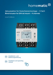 HomeMatic IP HmIP-DRBLI4 Installations- Und Bedienungsanleitung