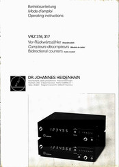 HEIDENHAIN VRZ 317 Betriebsanleitung