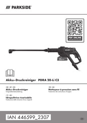 Parkside PDRA 20-Li C3 Originalbetriebsanleitung