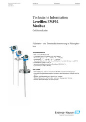 Endress+Hauser Levelflex FMP51 Modbus Technische Information