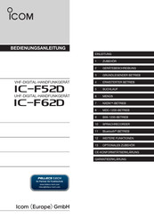 Icom IC-F52D Bedienungsanleitung