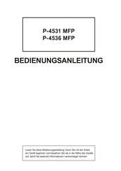 Ta Triumph-Adler P-4531 MFP Bedienungsanleitung
