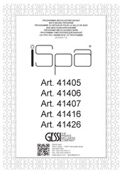 Gessi iSpa 41407 Bedienungsanleitung