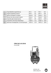 Schneider Airsystems CPM 342-10-20 W Original Bedienungsanleitung