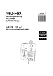 Weldinger MEW 161 SYN eco Bedienungsanleitung