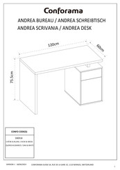 CONFORAMA ANDREA 590918 Bedienungsanleitung