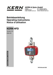 KERN HFD 10T-3 Betriebsanleitung