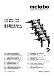 Metabo KHE 2860 Quick Originalbetriebsanleitung