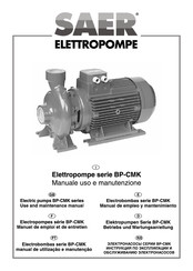 SAER Elettropompe BP 15B Betriebs- Und Wartungsanleitung