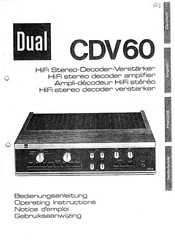 Dual CDV 60 Bedienungsanleitung