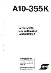 Esab A10-355K Betriebsanweisung