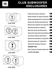 Harman JBL CLUB 1000P Bedienungsanleitung