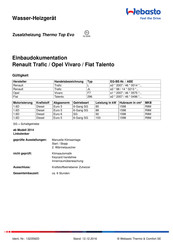 Webasto Thermo Top Evo Einbaudokumentation