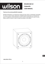 Wilson SUB 10 Bedienungsanleitung