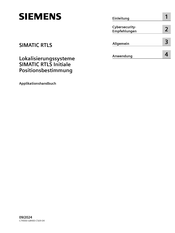 Siemens SIMATIC RTLS Applikationshandbuch