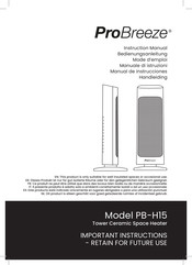 Probreeze PB-H15 Bedienungsanleitung