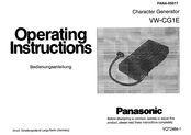 Panasonic VW-CG1E Bedienungsanleitung