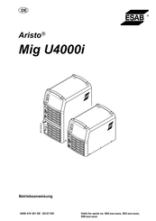 ESAB Aristo Mig U4000i Betriebsanweisung