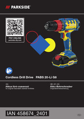 Parkside PABS 20-Li G8 Originalbetriebsanleitung