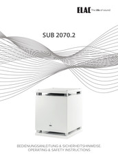 Elac SUB 2070.2 Bedienungsanleitung/Sicherheitshinweise