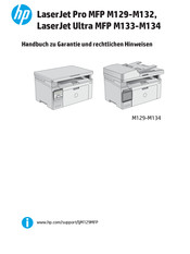 HP LaserJet Ultra MFP M133 Serie Handbuch Zu Garantie Und Rechtlichen Hinweisen
