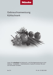 Miele K 7438 D Gebrauchsanweisung