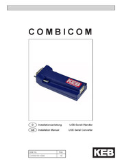 KEB COMBICOM Installationsanleitung