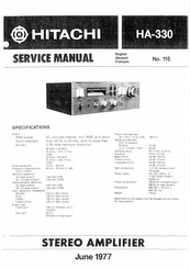 Hitachi HA-330 Serviceanleitung