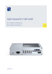 G&D VisionXS-C-DP-UHR Installation Und Bedienung