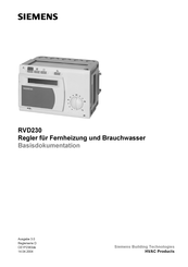Siemens RVD230 Bedienungsanleitung