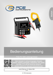 PCE Instruments PCE-PA 7200 Bedienungsanleitung
