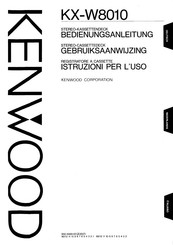Kenwood KX-W8010 Bedienungsanleitung