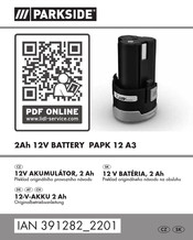 Parkside PAPK 12 A3 Originalbetriebsanleitung