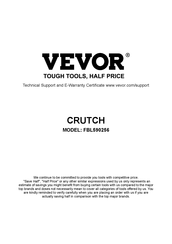 VEVOR CRUTCH FBL590256 Bedienungsanleitung