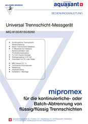 aquasant mipromex MIQ 8130 Bedienungsanleitung