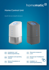 eQ-3 homematic IP Home Control Unit HmIP-HCU1 Installations- Und Bedienungsanleitung