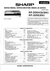 Sharp RP-205H Serviceanleitung