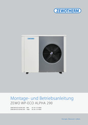 Zewotherm 13110004 Montage- Und Betriebsanleitung