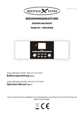 Reflexion HRA19DAB Bedienungsanleitung
